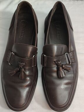 Bally Luxury Made In Italy  Brown Leather Tassel Loafers